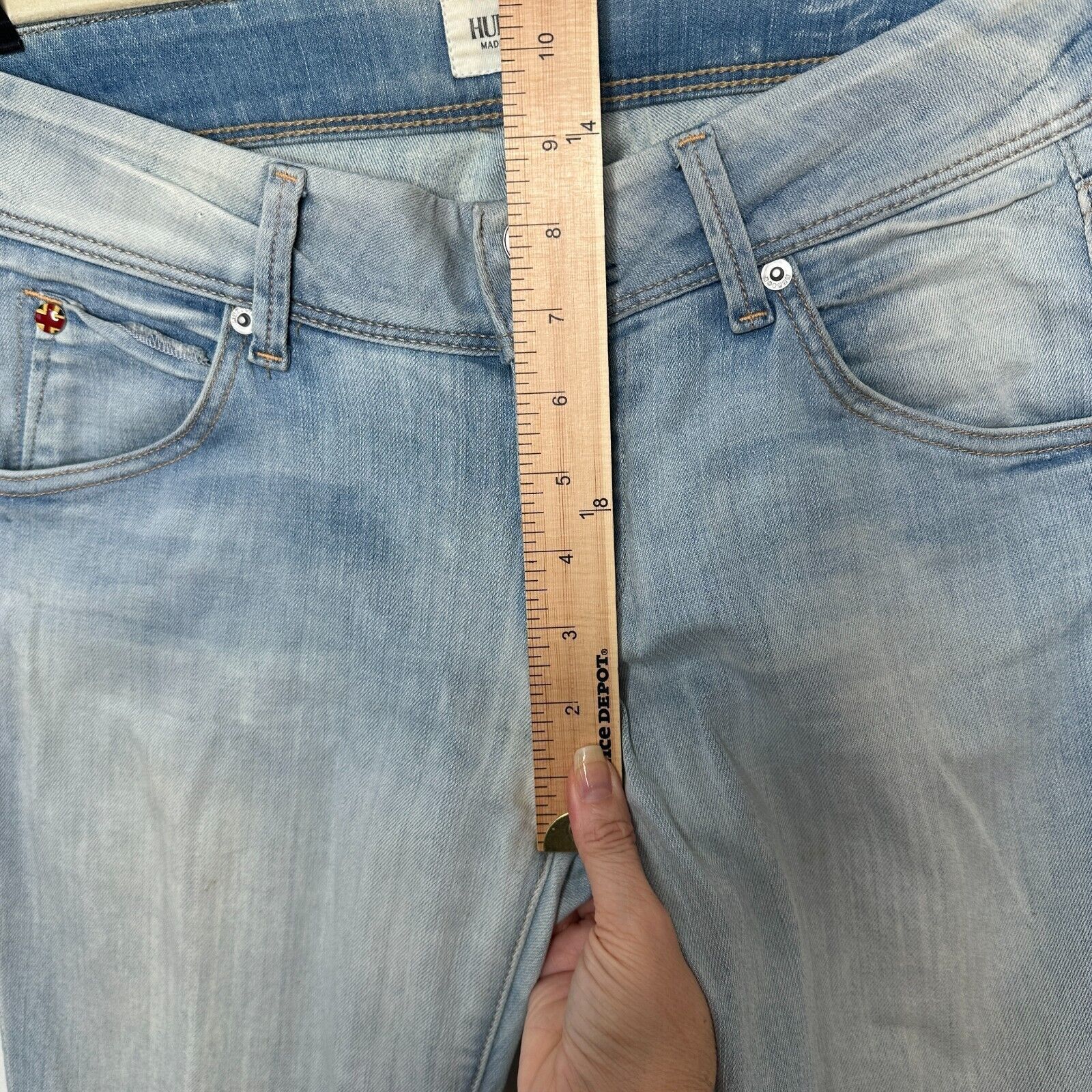 Hudson Hudson Double Button Blue Wash Jeans Low-Rise Boot Cut 26 Size 26" / US 2 / IT 38 - 15 Thumbnail