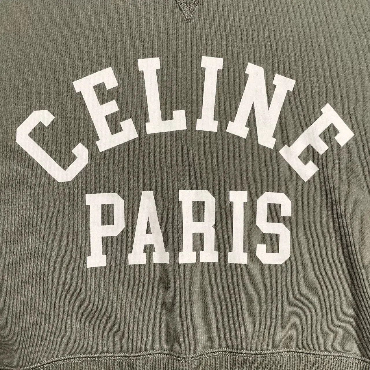 Celine Celine Khaki Green Letter Sweatshirt. Size M / US 6-8 / IT 42-44 - 3 Thumbnail