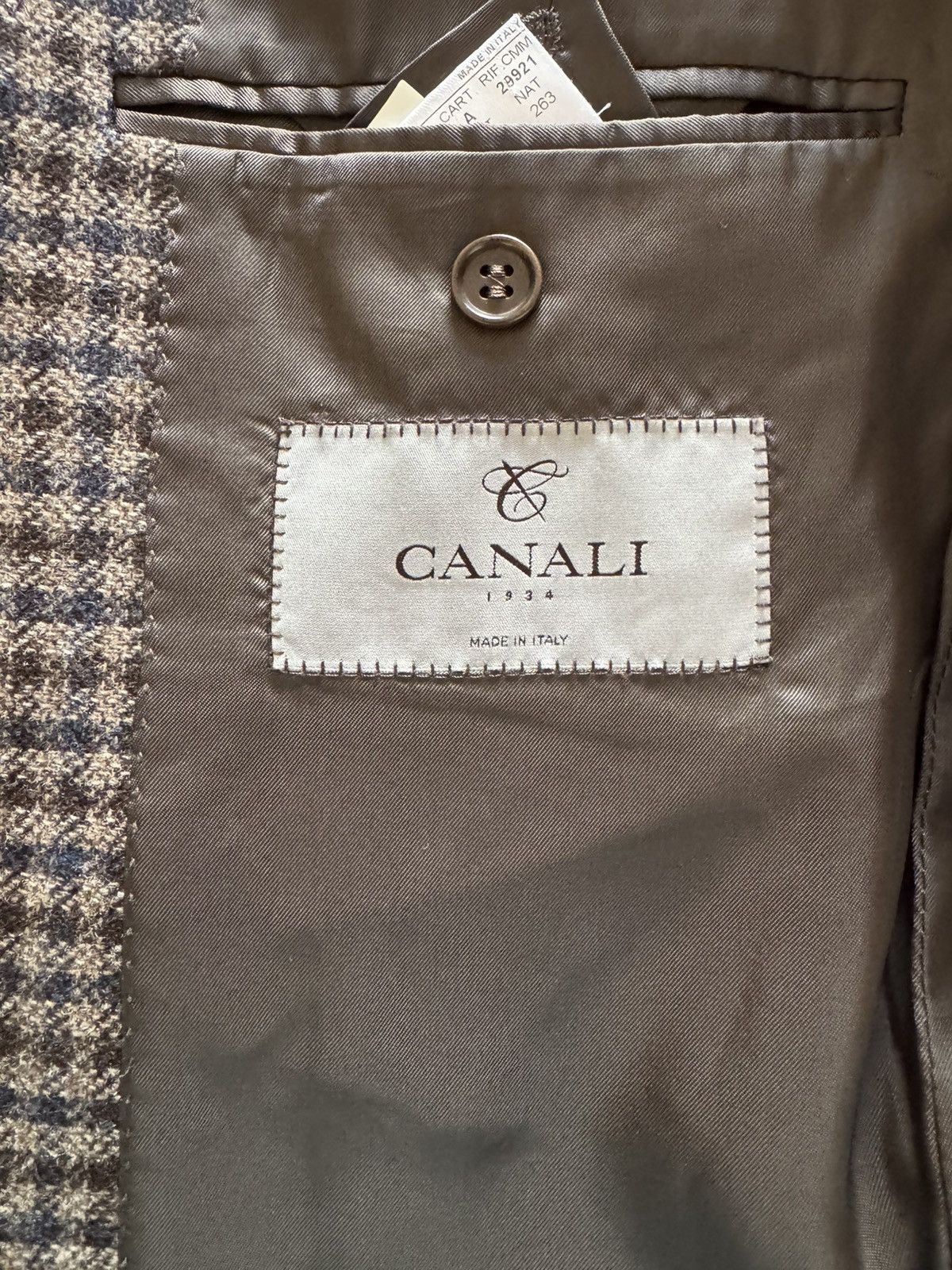 Canali Canali Brown Checkered blazer Size 44R - 3 Thumbnail