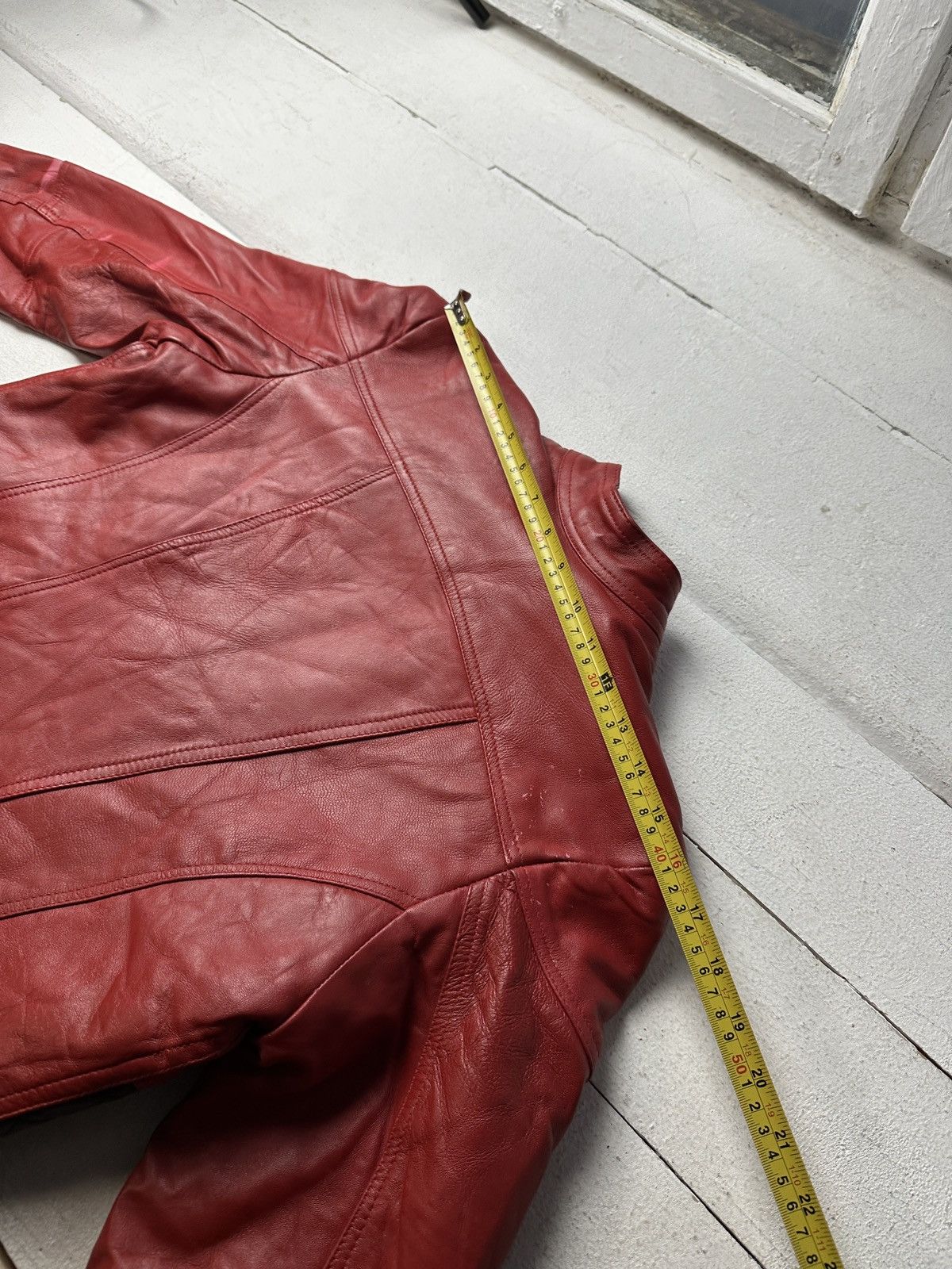 Other 🚨Y2K RICK OWENS TYPE DIRTY SLIM FIT ZIP LEATHER JACKET Size M / US 6-8 / IT 42-44 - 17 Thumbnail