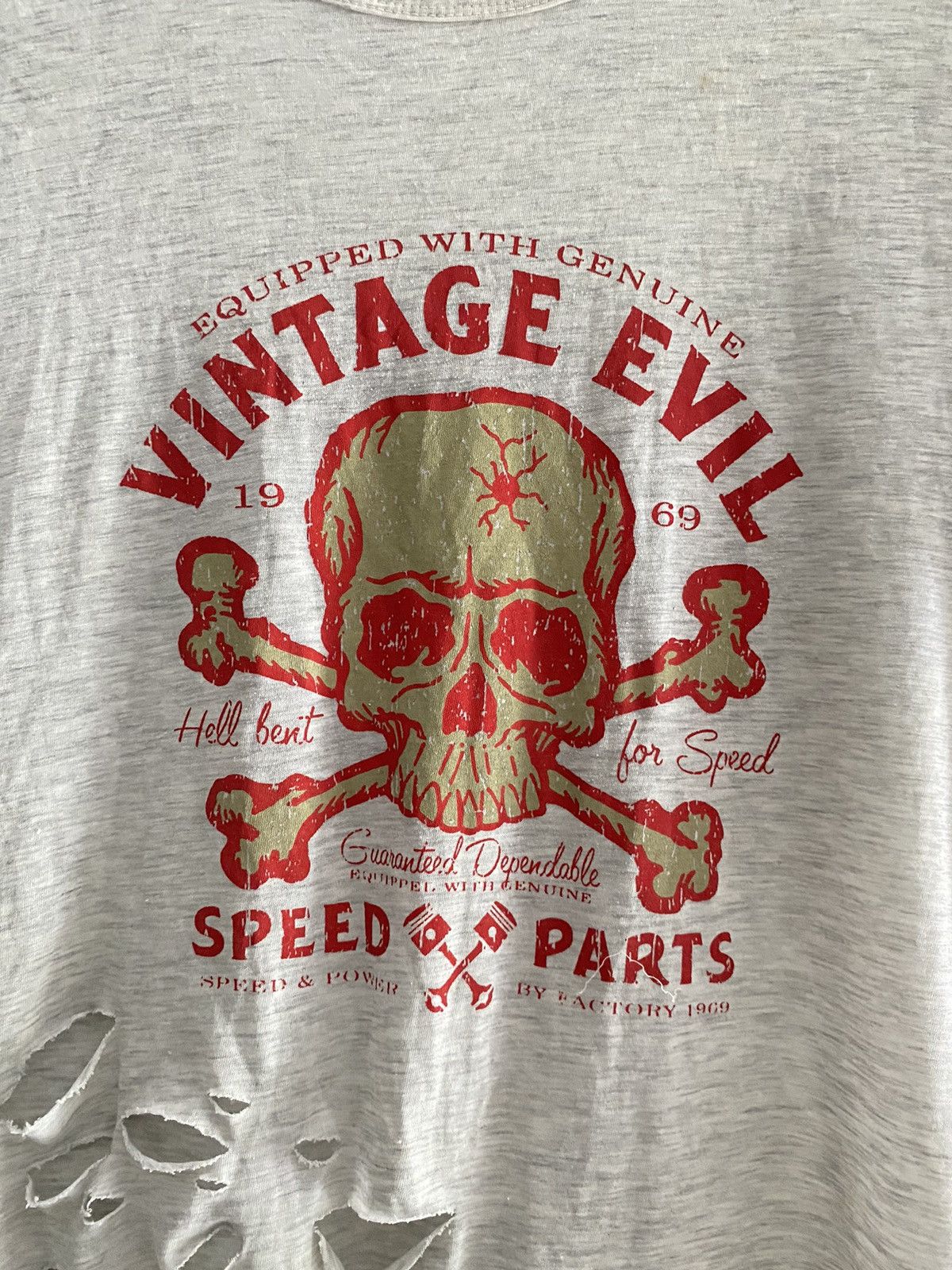 14th Addiction × If Six Was Nine × Japanese Brand Vintage evil speed parts skull distressed tshirt Size US M / EU 48-50 / 2 - 4 Thumbnail