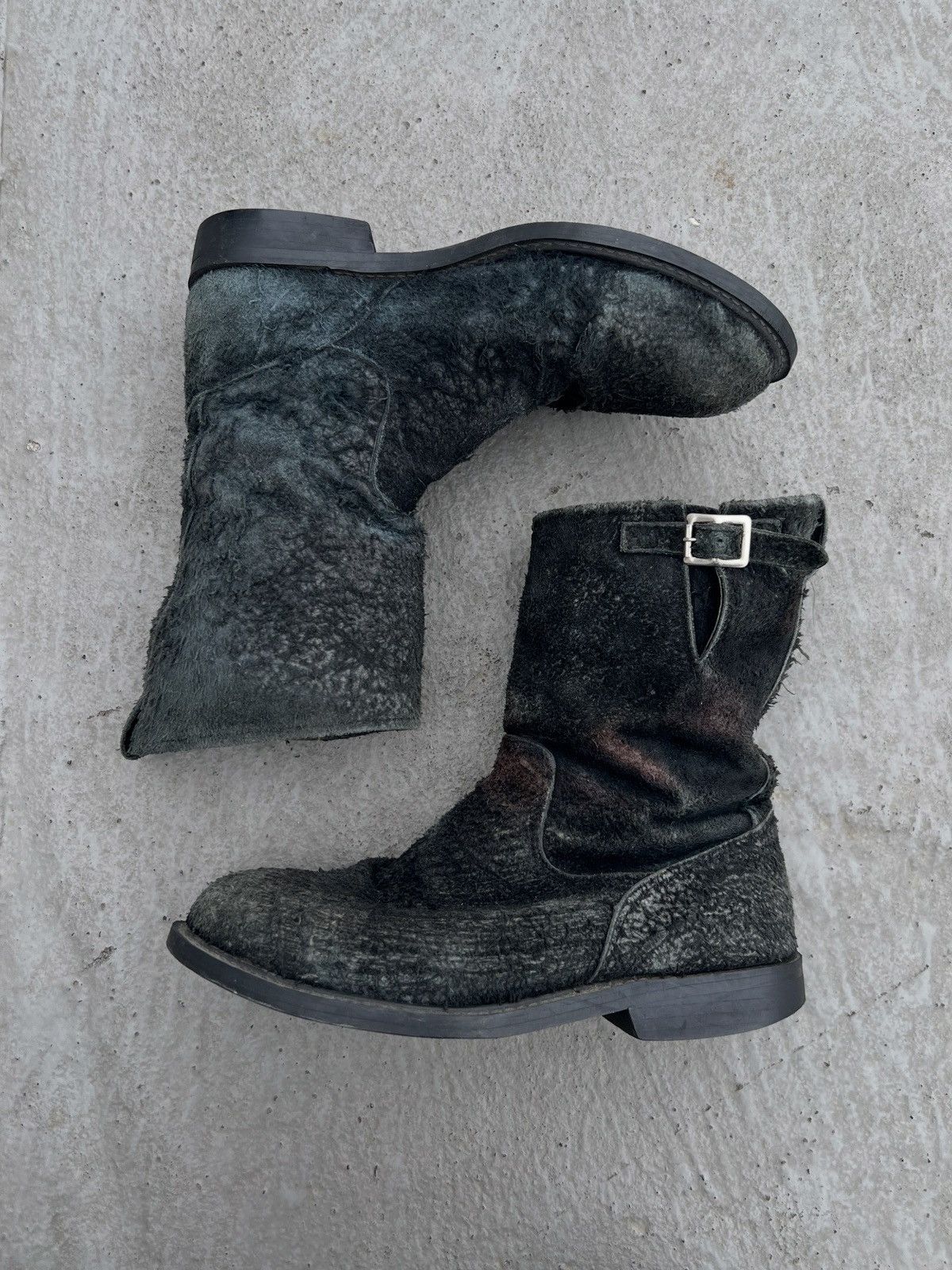 Undercover Undercover AW06 ‘GuruGuru’ Burnt Suede Engineer Boots Size US 12 / EU 45 - 5 Thumbnail