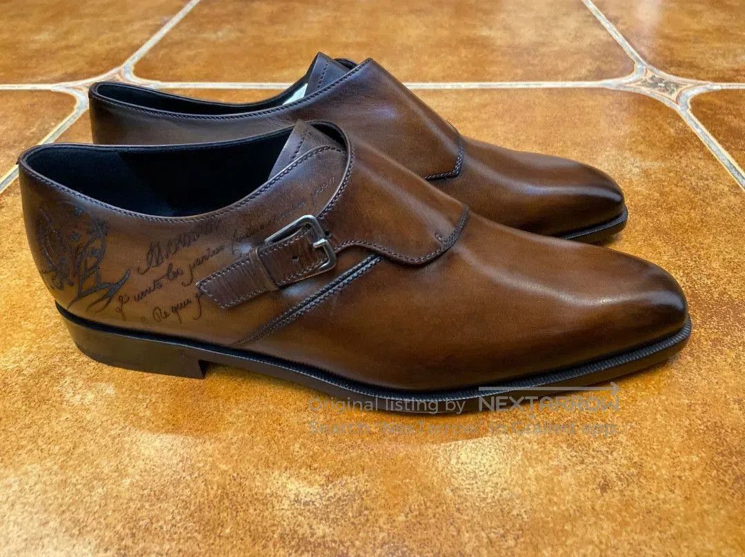 Berluti Brown Leather Formal Dress Shoes. Size US 7.5 / EU 40-41 - 3 Thumbnail