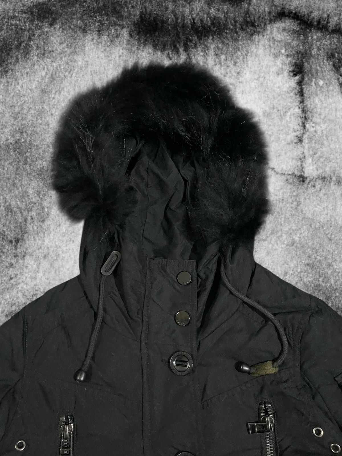 14th Addiction 2000s Spiral Girl Japan fur Racoon jacket Black Opium style Size US M / EU 48-50 / 2 - 5 Thumbnail