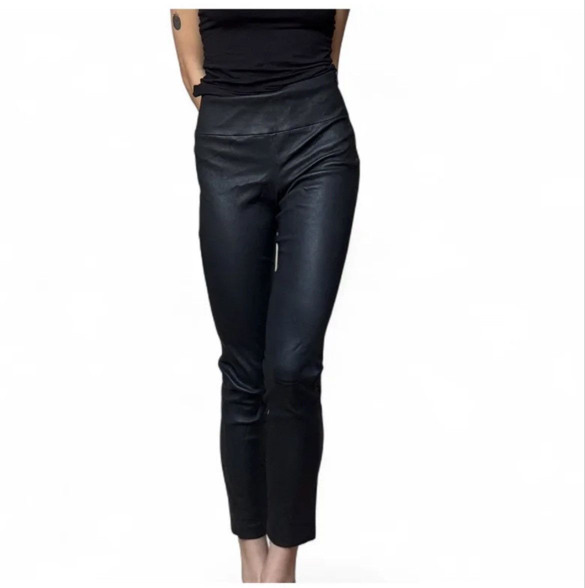 Theory Theory Faux Leather Pants - Size 6, Slim Fit Size 28" / US 6 / IT 42 - 4 Thumbnail