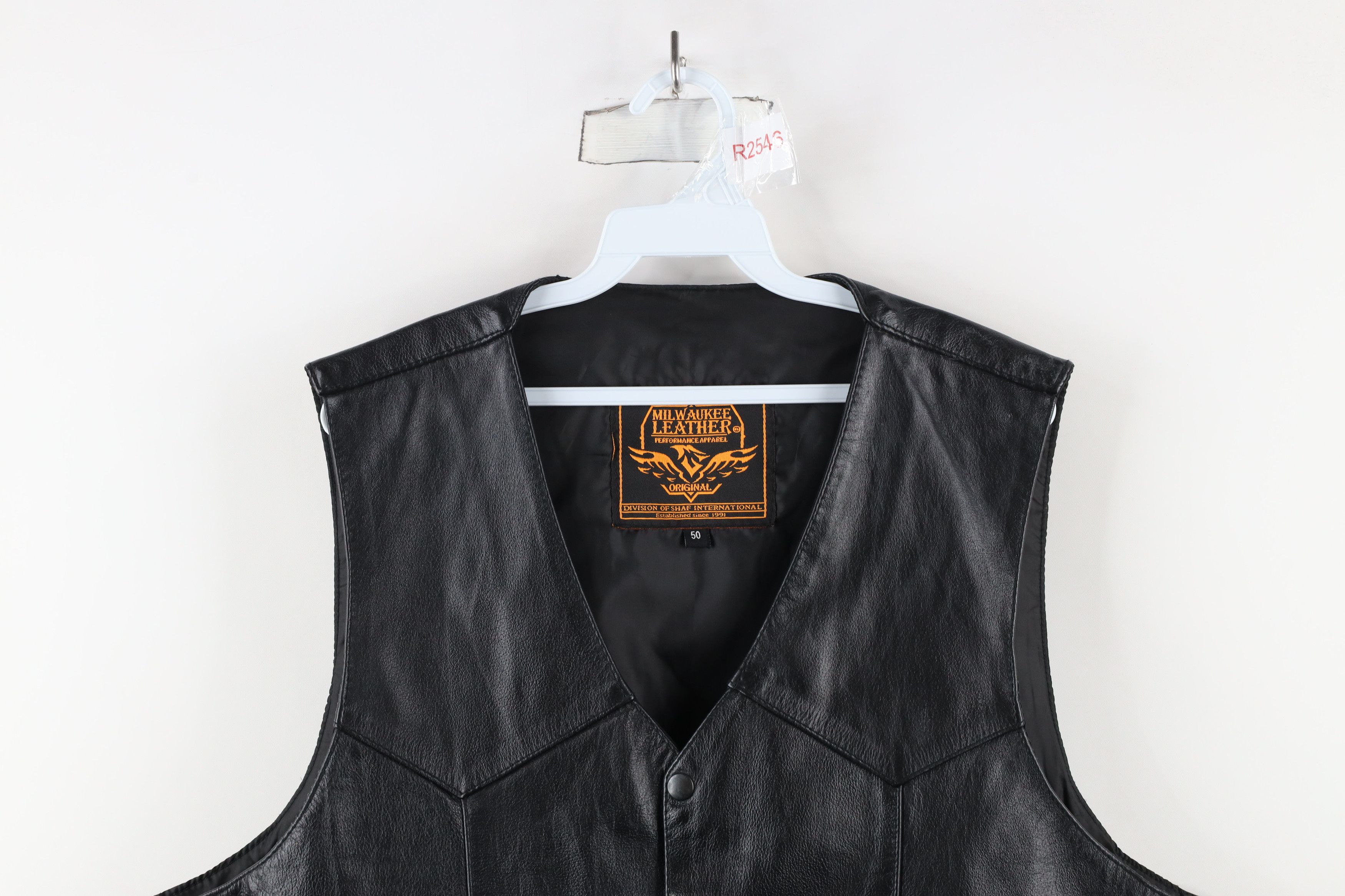 Vintage Vintage 90s Streetwear Leather Motorcycle Vest Jacket Black Size US XXL / EU 58 / 5 - 2 Thumbnail