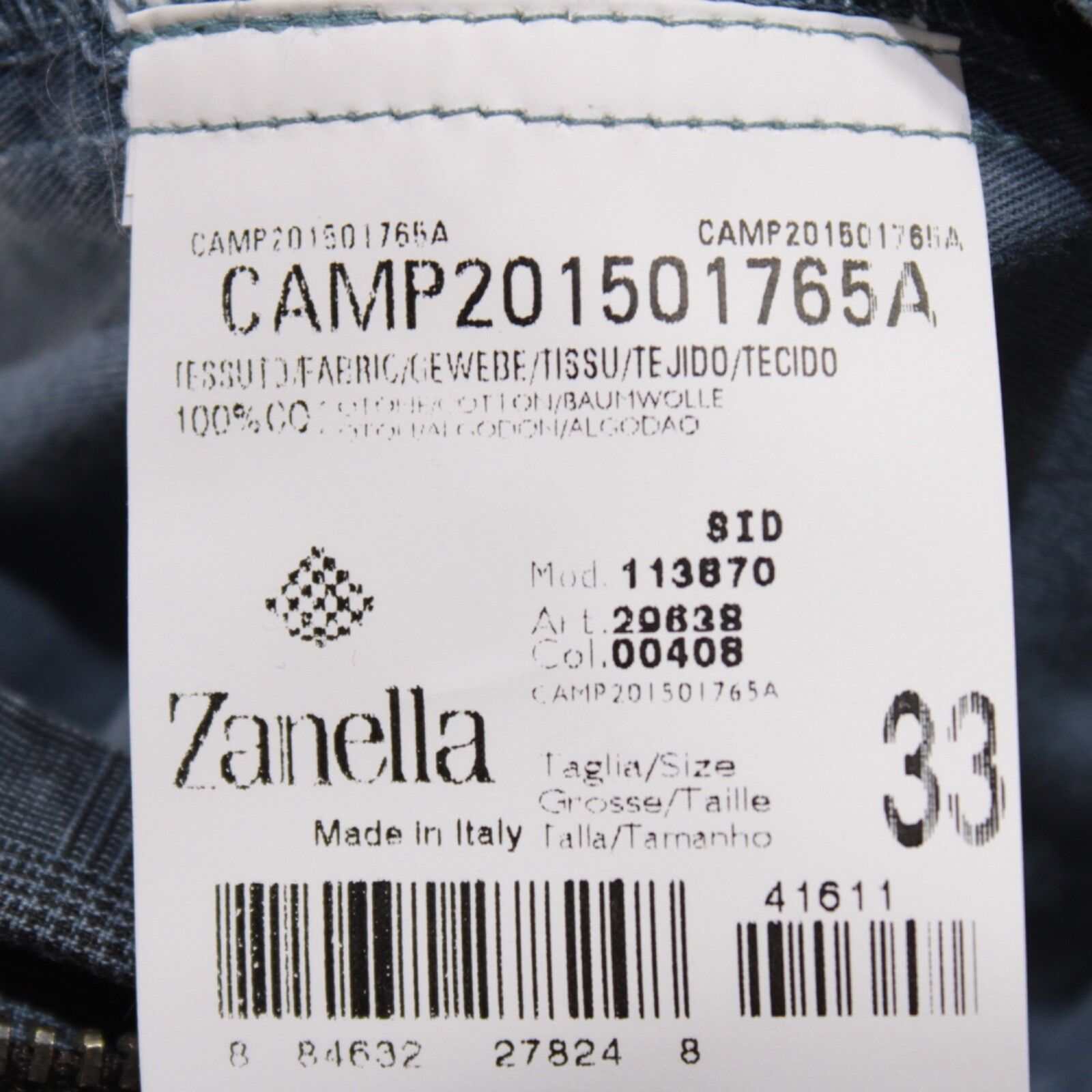 Zanella Zanella New with tags Chino Size 33 US In Blue Size US 33 - 7 Thumbnail