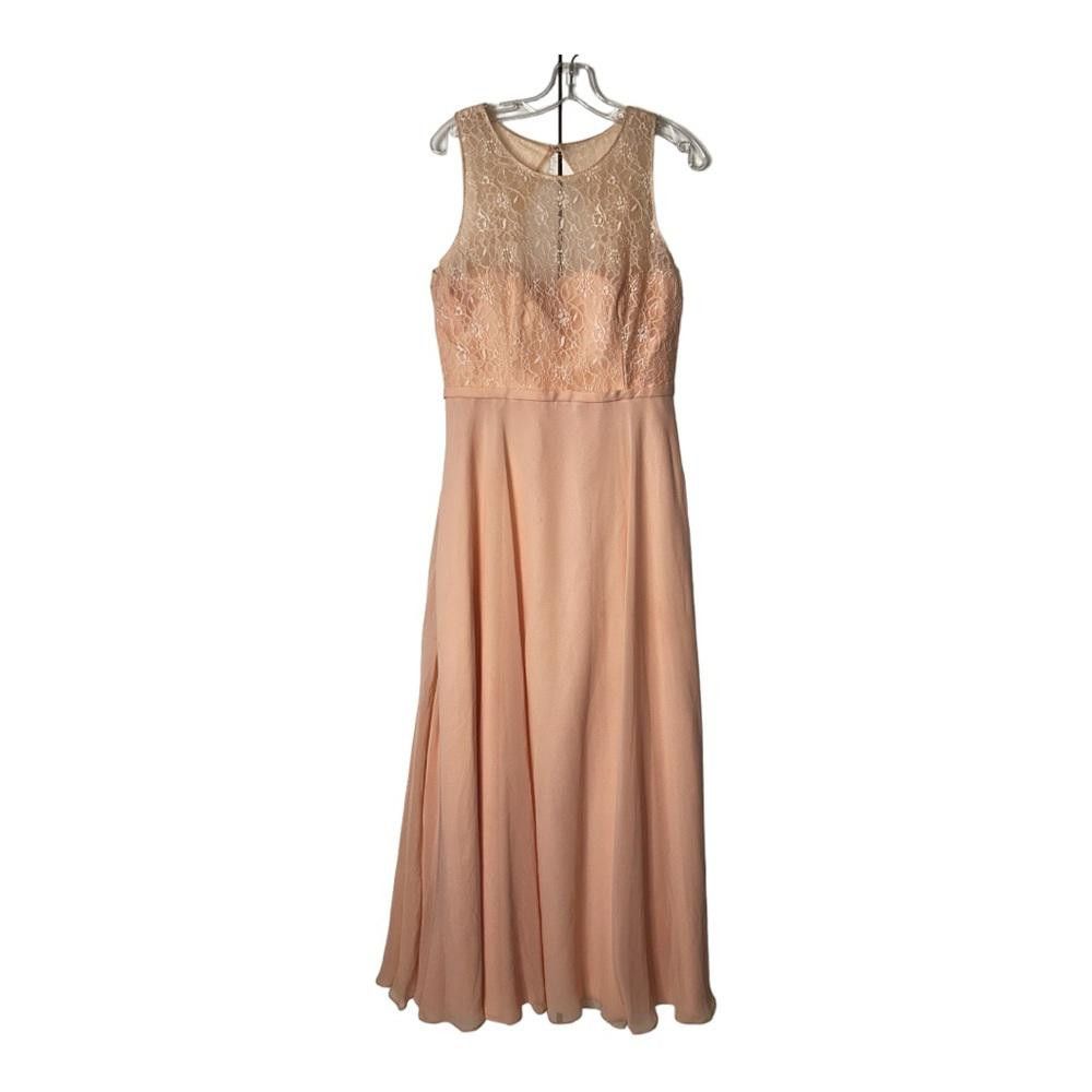 Designer Azazie l Blush Lace Bridesmaid Dress Size 8 Size M / US 6-8 / IT 42-44 - 2 Thumbnail