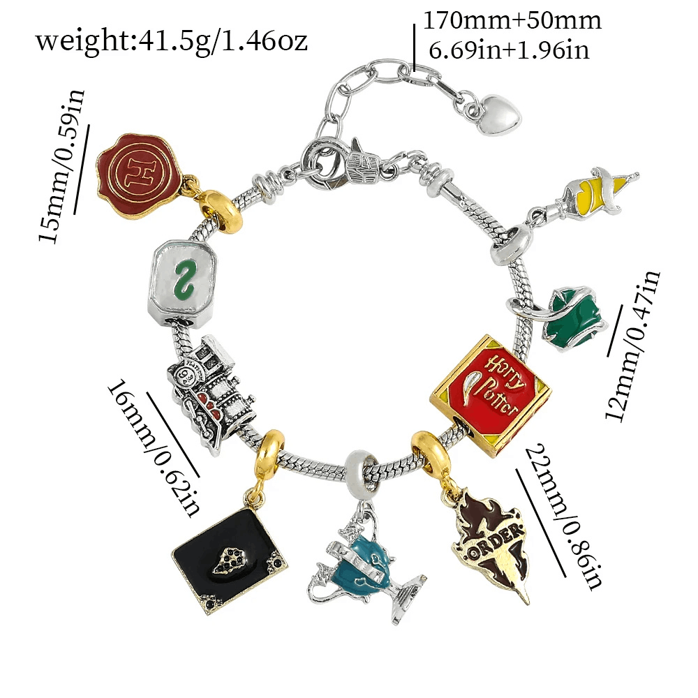 Carhartt Charms Bracelet Hogwarts Academy of Magic Slytherin Beads Size ONE SIZE - 9 Thumbnail
