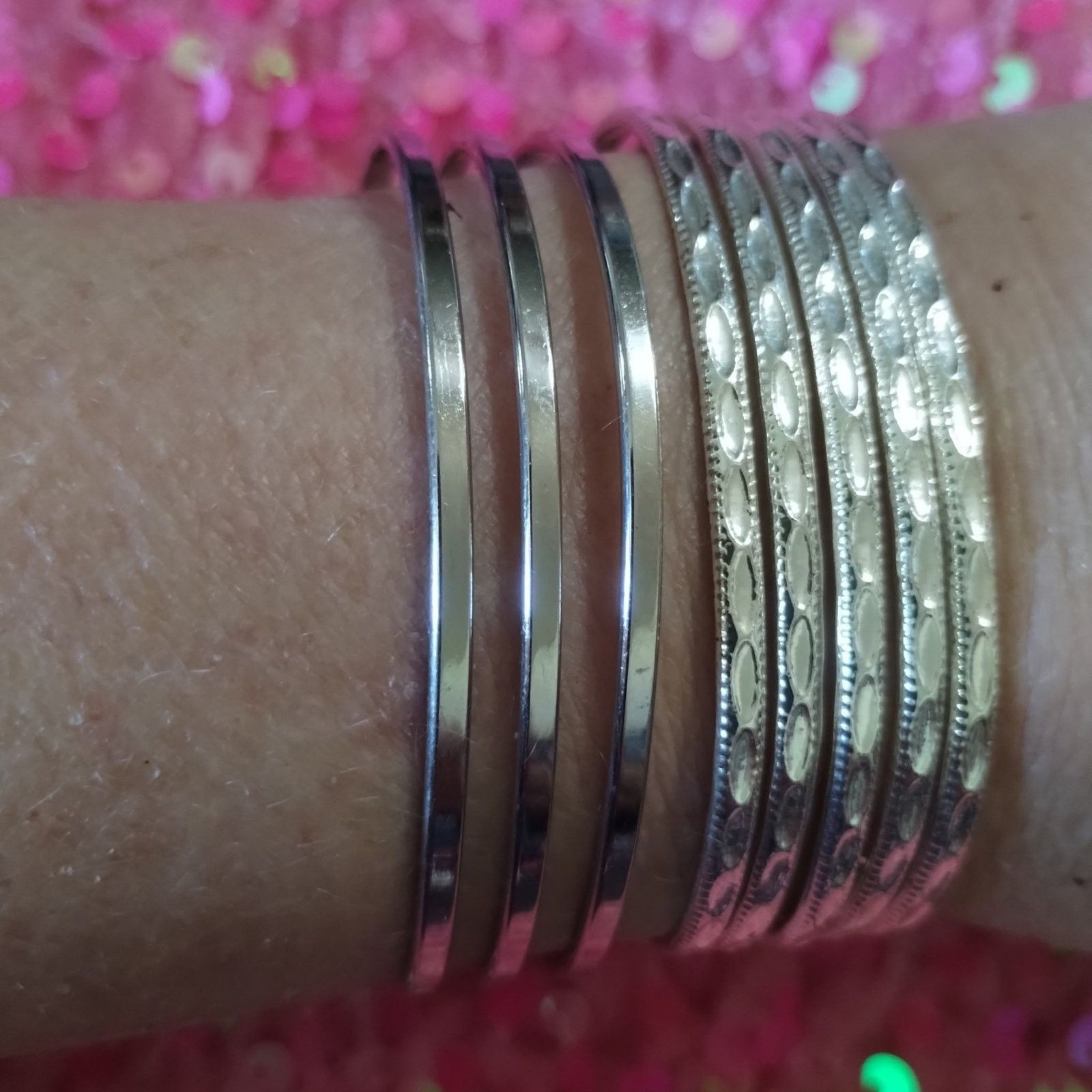 Vintage Two beautiful vintage silver cuff bracelets Size ONE SIZE - 2 Thumbnail