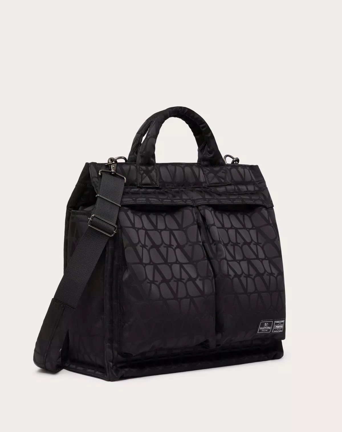 Valentino oc11z0725 Size: OS/ Porter 2way Vertical Tote Bag in Black Size ONE SIZE - 2 Thumbnail
