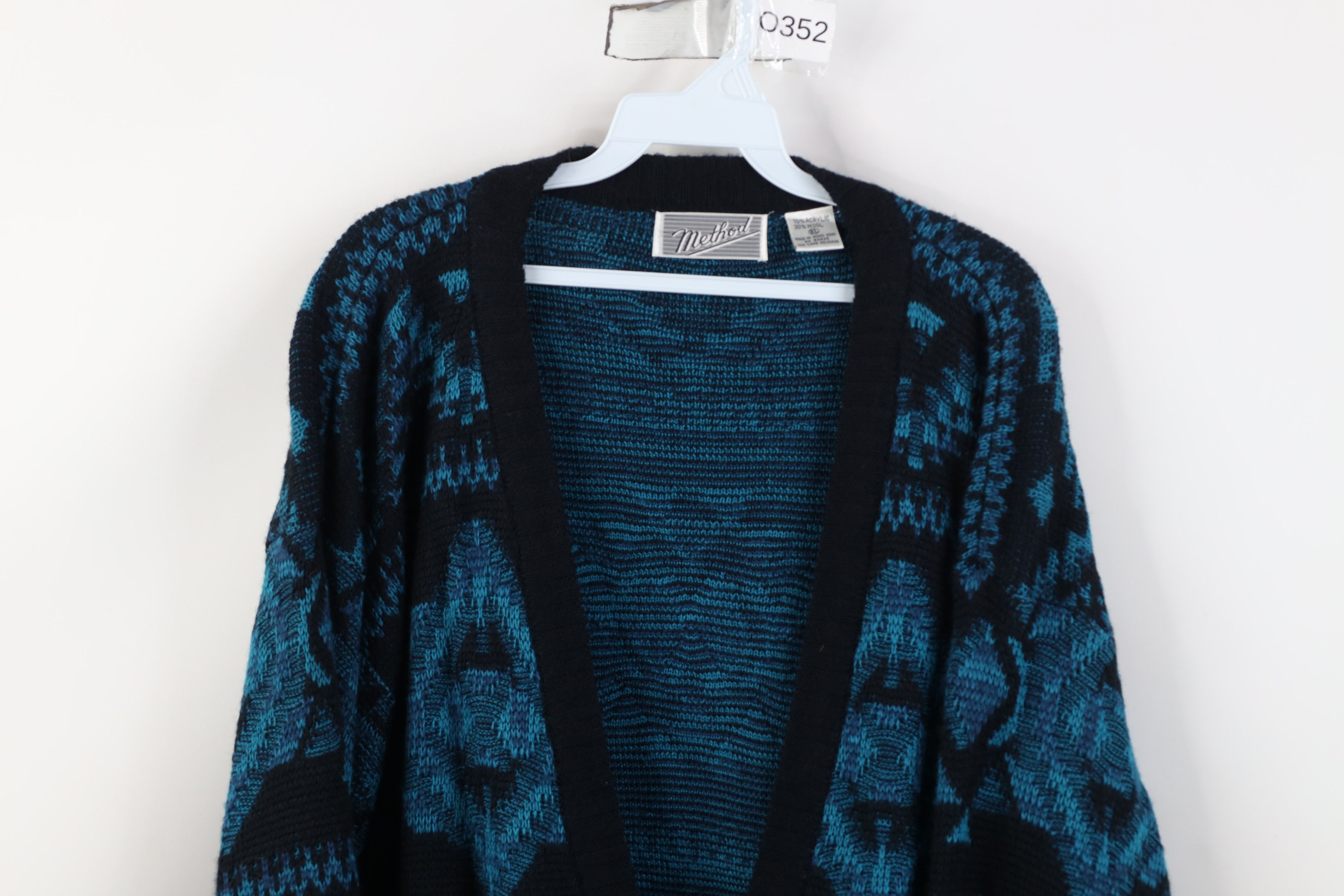 Vintage Vintage 90s Streetwear Southwestern Geometric Knit Sweater Size US XL / EU 56 / 4 - 2 Thumbnail