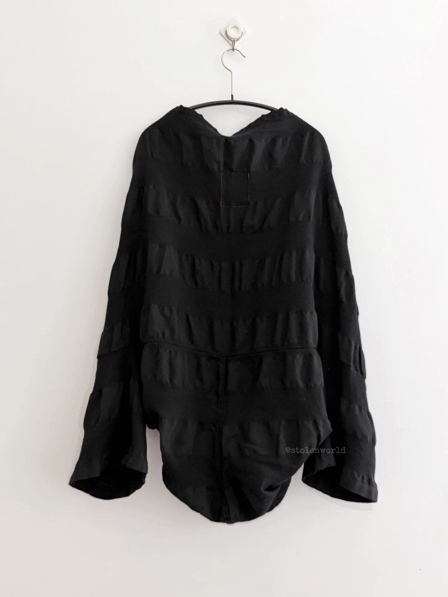 Y's Y's Red Label Batwing Gathered Wool Cape-like Jacket Size M / US 6-8 / IT 42-44 - 7 Thumbnail