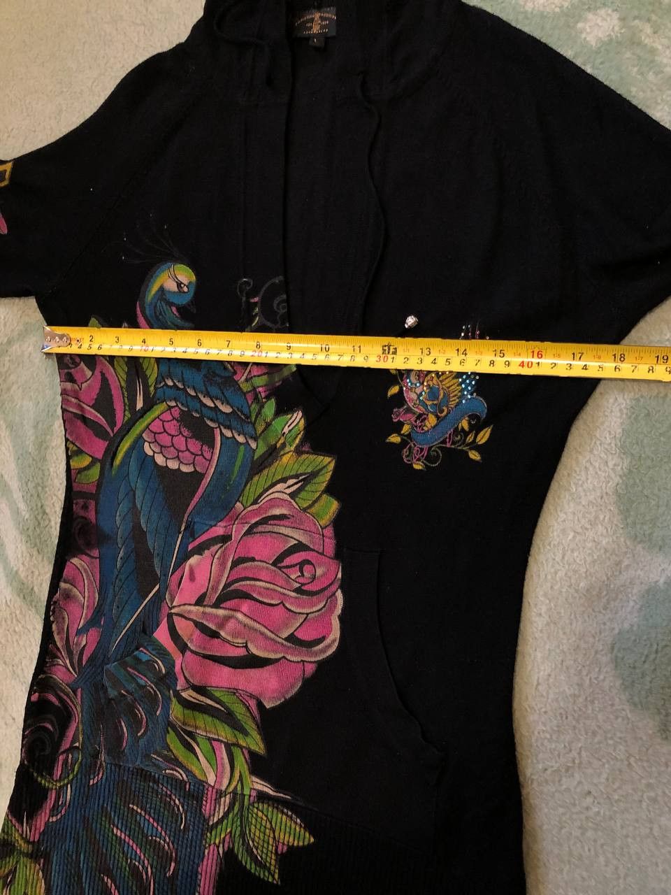 Christian Audigier VTG Christian Audigier Hoodie Sweater Graphic PRINT Studded Size L / US 10 / IT 46 - 13 Thumbnail