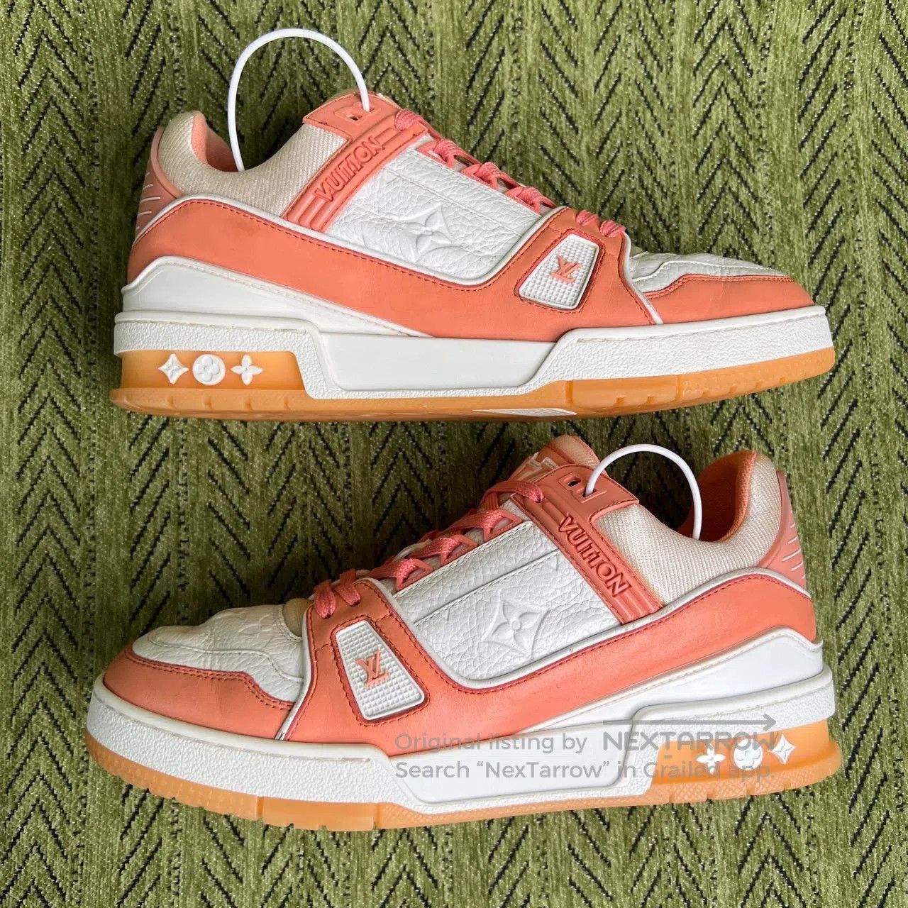 Louis Vuitton LV Trainer Peach Pink Sneakers. Size US 8.5 / IT 38.5 - 7 Thumbnail