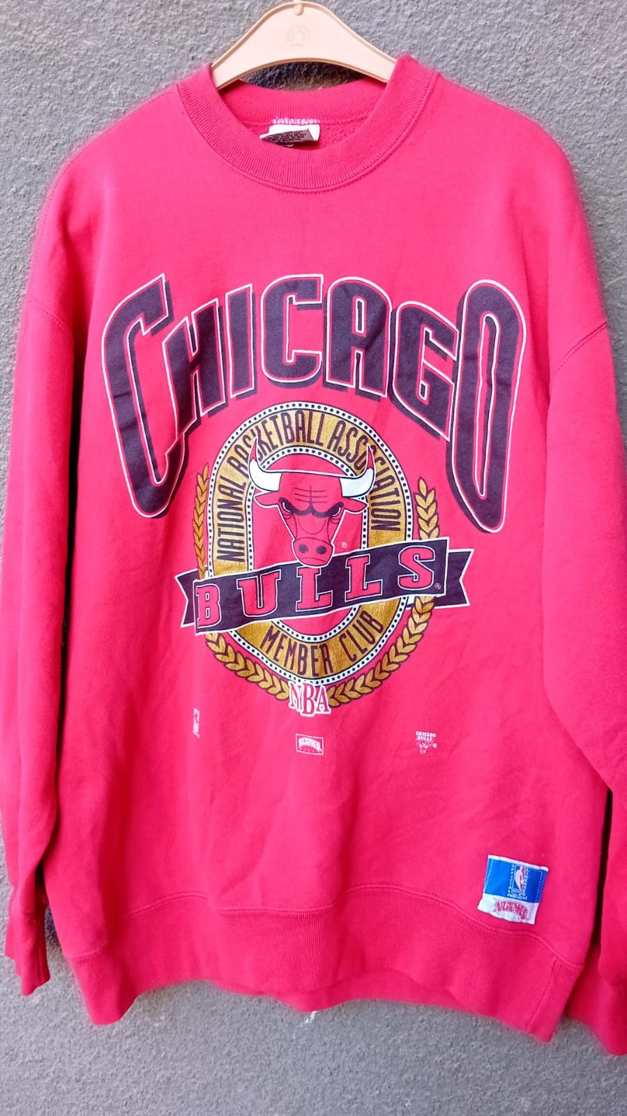 image of Chicago Bulls Member Club Nba Nutmeg Made In Usa Sweatshirt in Red, Men's (Size XL)