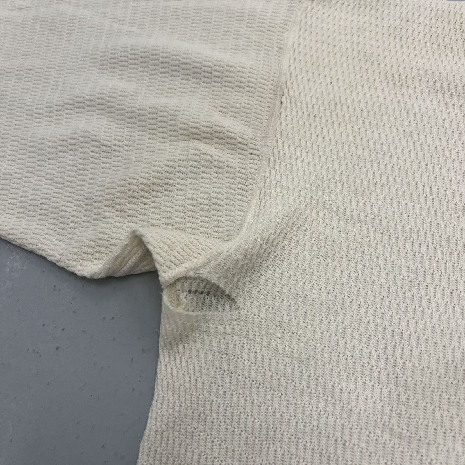 Sears Vintage 80s Sears White Blank Long Sleeve Thermal Size US M / EU 48-50 / 2 - 2 Thumbnail