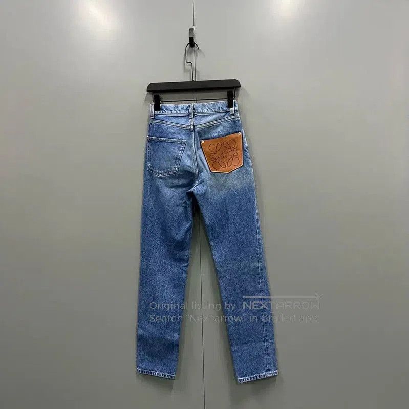 Loewe Loewe Blue Cotton Casual Pants for Women . Size 28" / US 6 / IT 42 - 2 Thumbnail