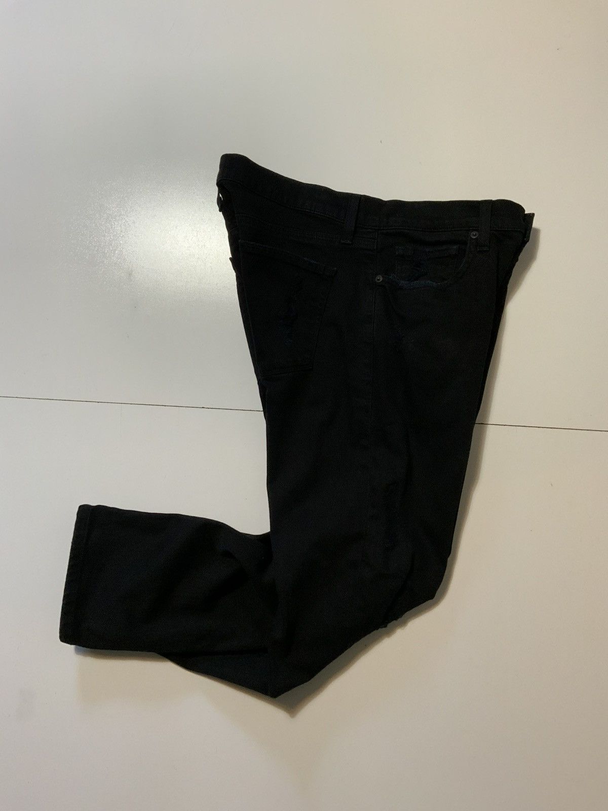 J Brand $198 J Brand Tyler Black Solace Distressed Slim Denim Jeans Size US 30 / EU 46 - 3 Thumbnail