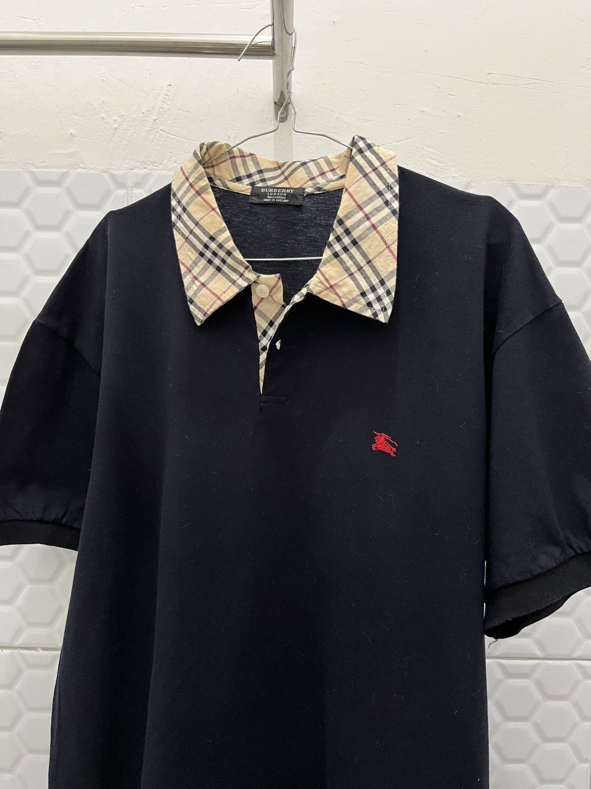 Burberry × Burberry Prorsum Vintage Burberry Nova Check Polo Size US XL / EU 56 / 4 - 3 Thumbnail