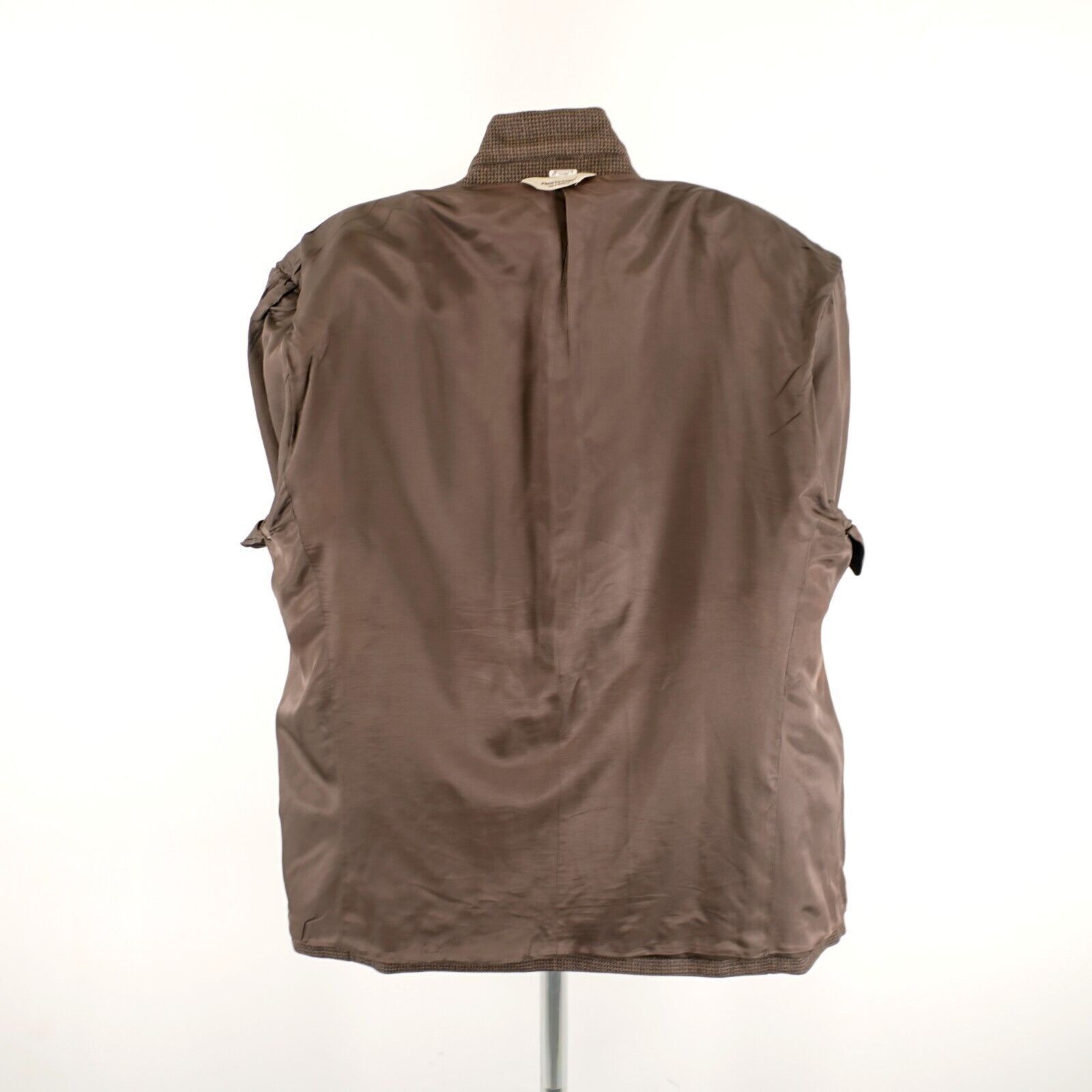 Pronto Uomo Pronto Uomo Tweed Lambswool Brown Blue Tan Check 2 Button Sp Size 50R - 13 Thumbnail