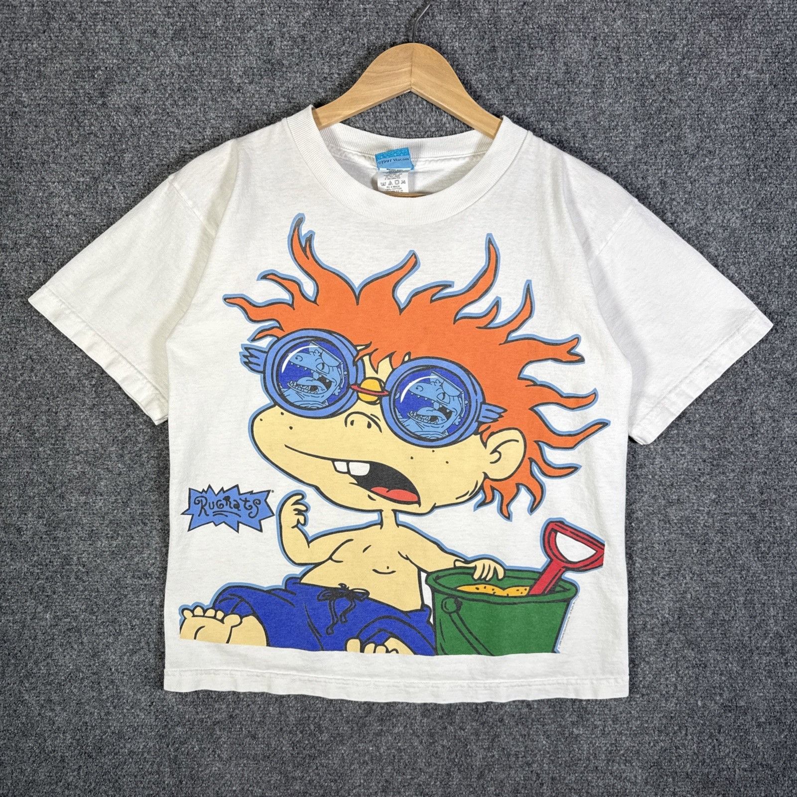 Vintage Rugrats Shirt Small 90s AOP Nickelodeon Cartoon