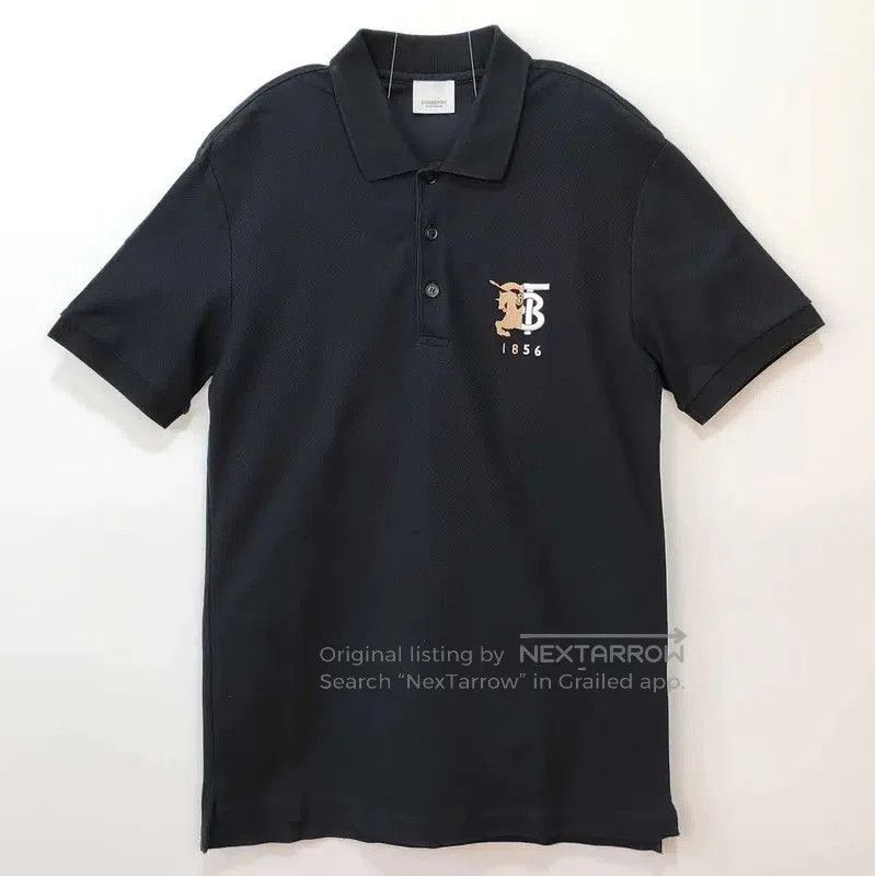 Burberry Burberry Black Cotton Men's Polo Shirt. Size US S / EU 44-46 / 1 - 1 Thumbnail