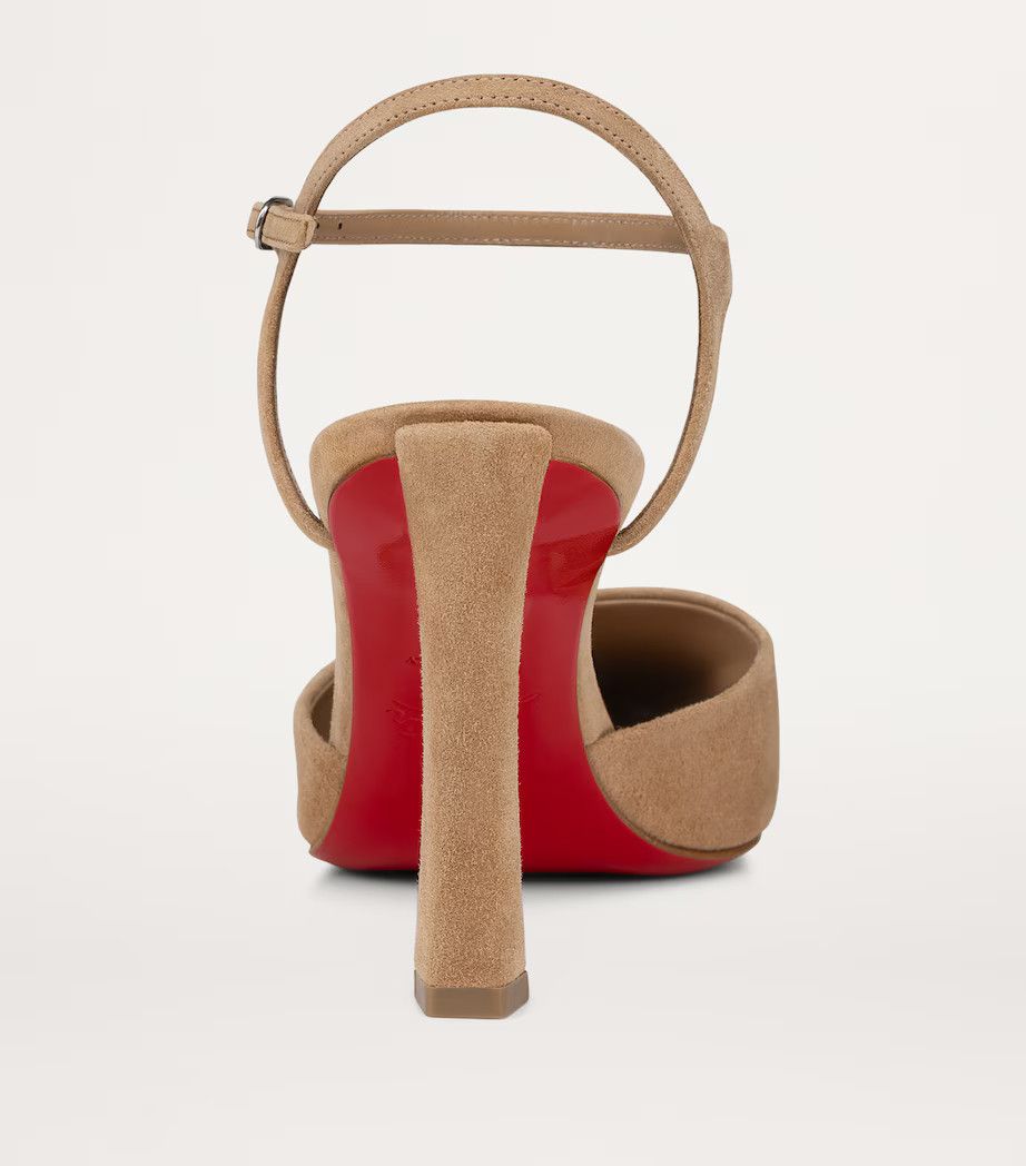 Christian Louboutin Condora Riviera 85 Lionne Beige Brown Strap Heel Pump 40 Size US 10 / IT 40 - 14 Thumbnail