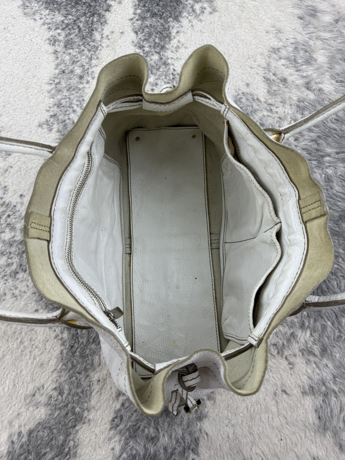 Tod's Authentic✅ 2005 D-Bag Tod’s White Leather Hand Bag Size ONE SIZE - 7 Thumbnail