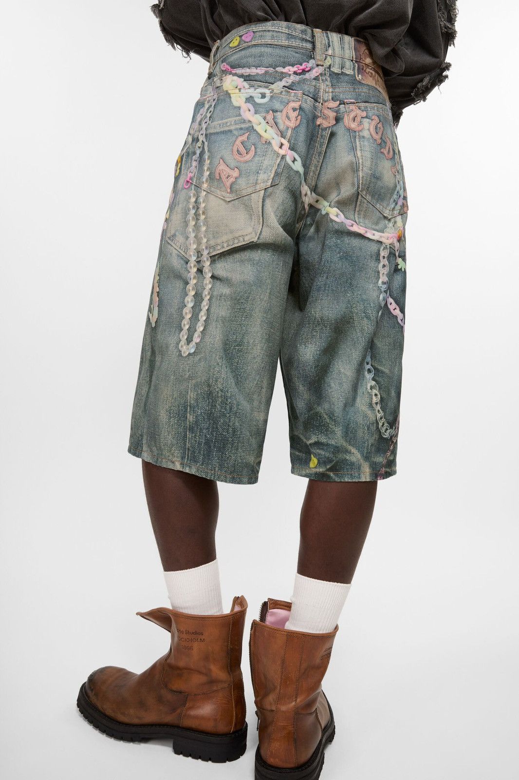 Acne Studios Acne Studios Trompe L'Oeil Denim Shorts in Blue Size US 30 / EU 46 - 2 Thumbnail