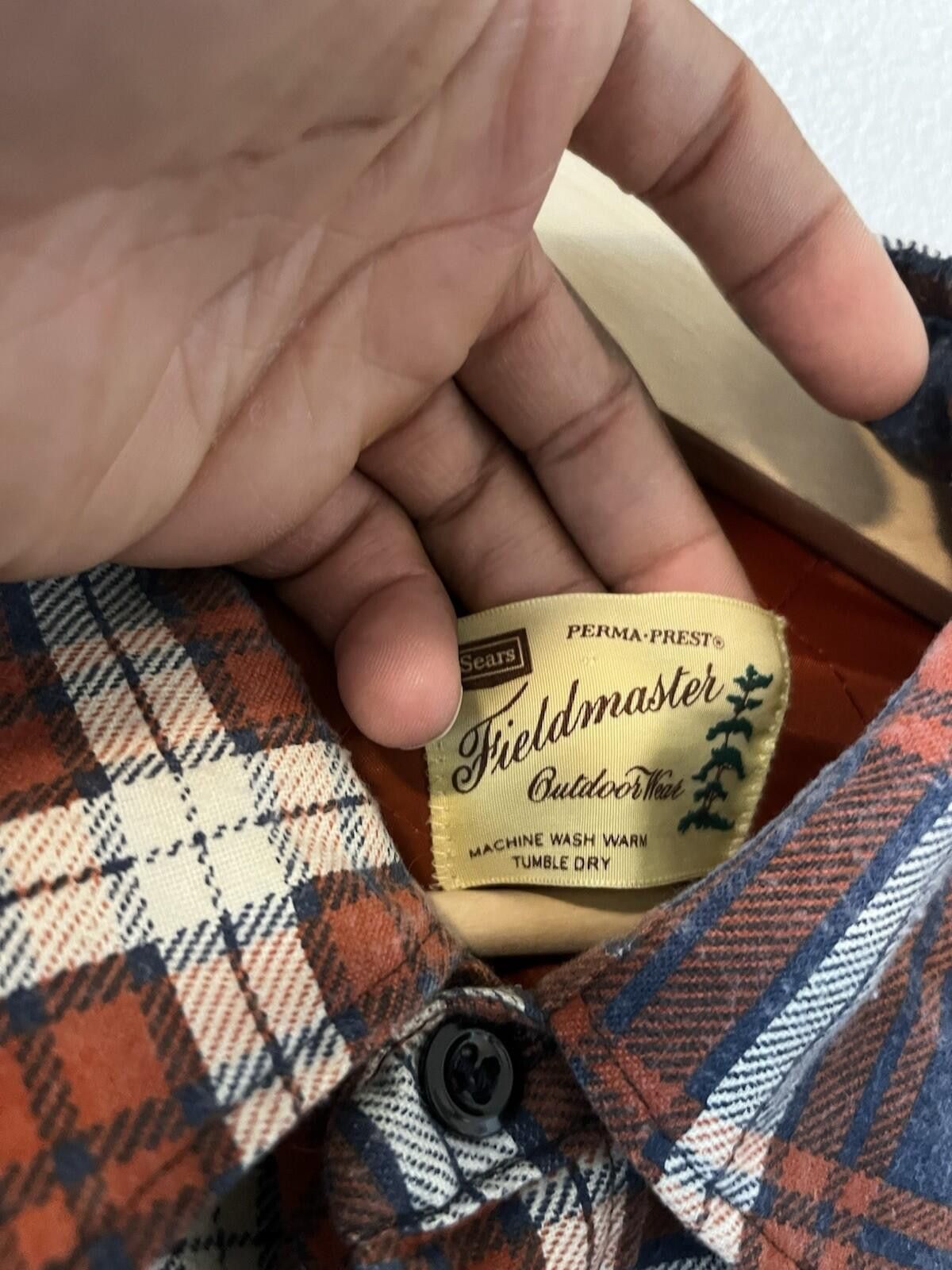 Sears VTG Sears Fieldmaster Flannel Mens XL Plaid Quilt Lined Size US XL / EU 56 / 4 - 3 Thumbnail
