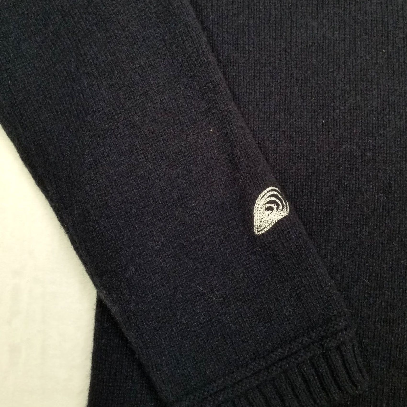La Ligne Sweater Men's 1XL Navy Blue 100% Cashmere Crew Neck Talisker Sleeve, Men's — image 5 of 6
