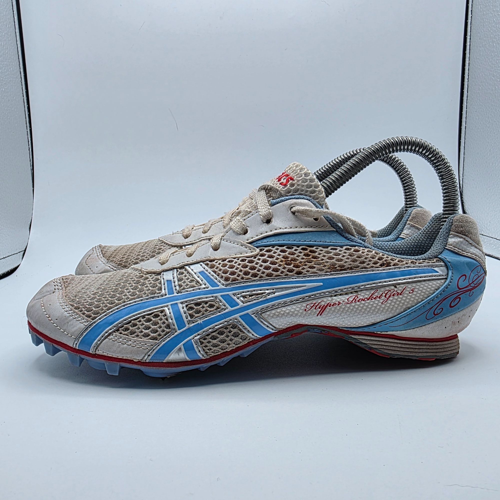 Asics Asics Hyper Rocket Gird 5 Womens Size 7.5 White Blue Track A Size US 7.5 / IT 37.5 - 14 Thumbnail