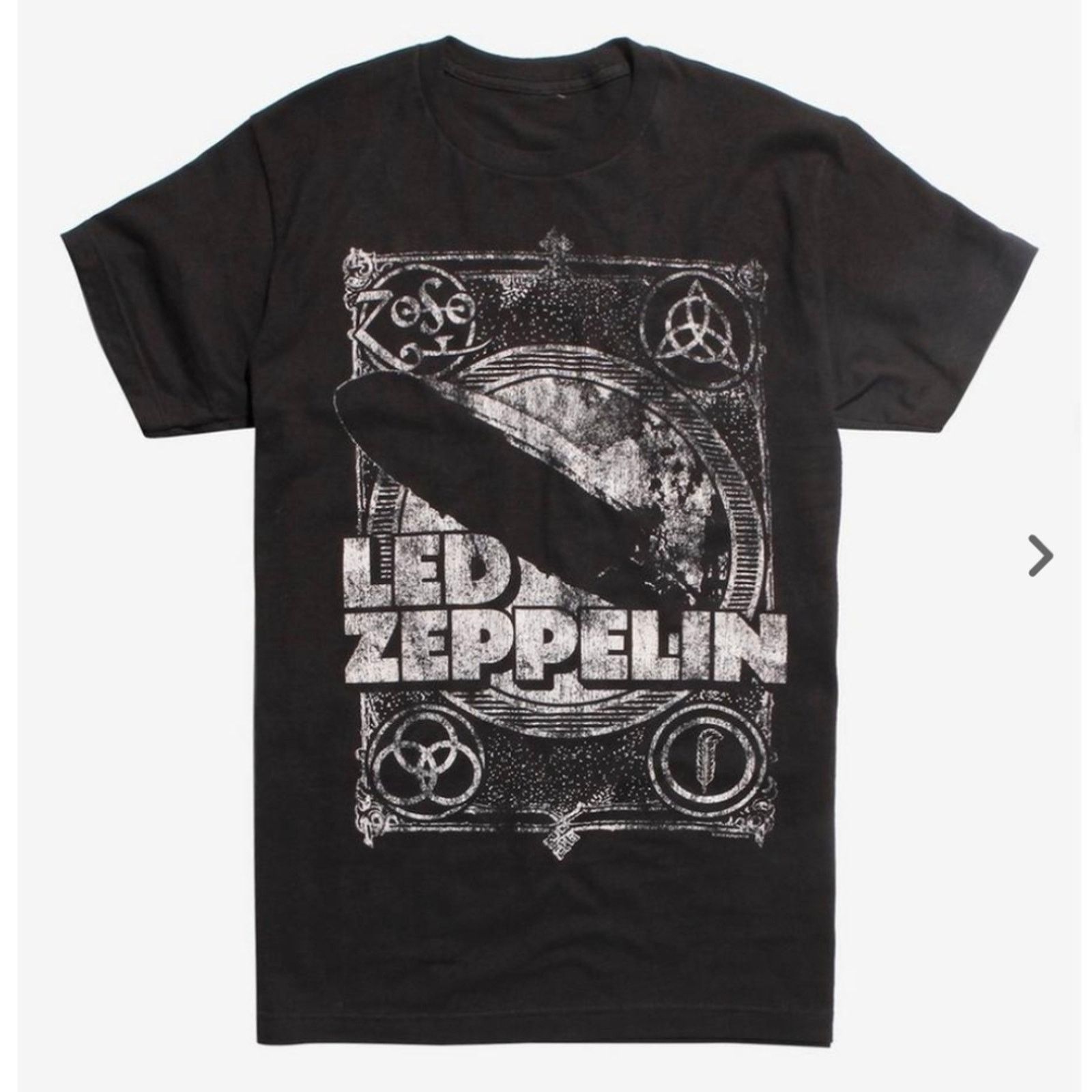 Hot Topic Led Zeppelin Zoso Blimp Distressed Print T-Shirt S Size US S / EU 44-46 / 1 - 1 Thumbnail