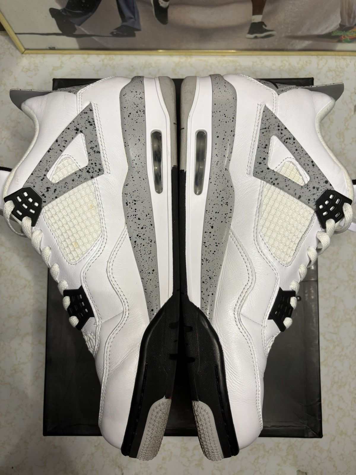 Jordan Brand Air Jordan 4 Retro OG 2016 White Cement 2016 Size US 13 / EU 46 - 3 Thumbnail