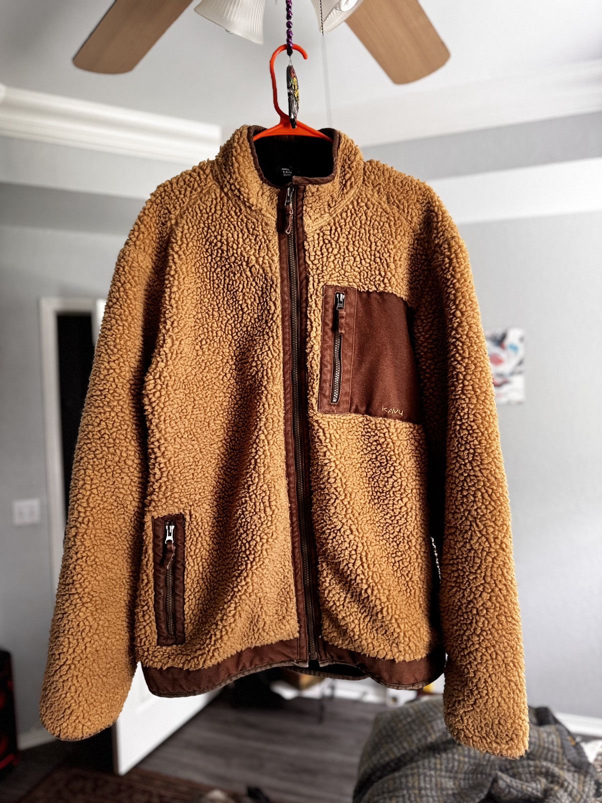 KAVU KAVU Fleece Sherpa Zip Up Coat Size US L / EU 52-54 / 3 - 1 Thumbnail