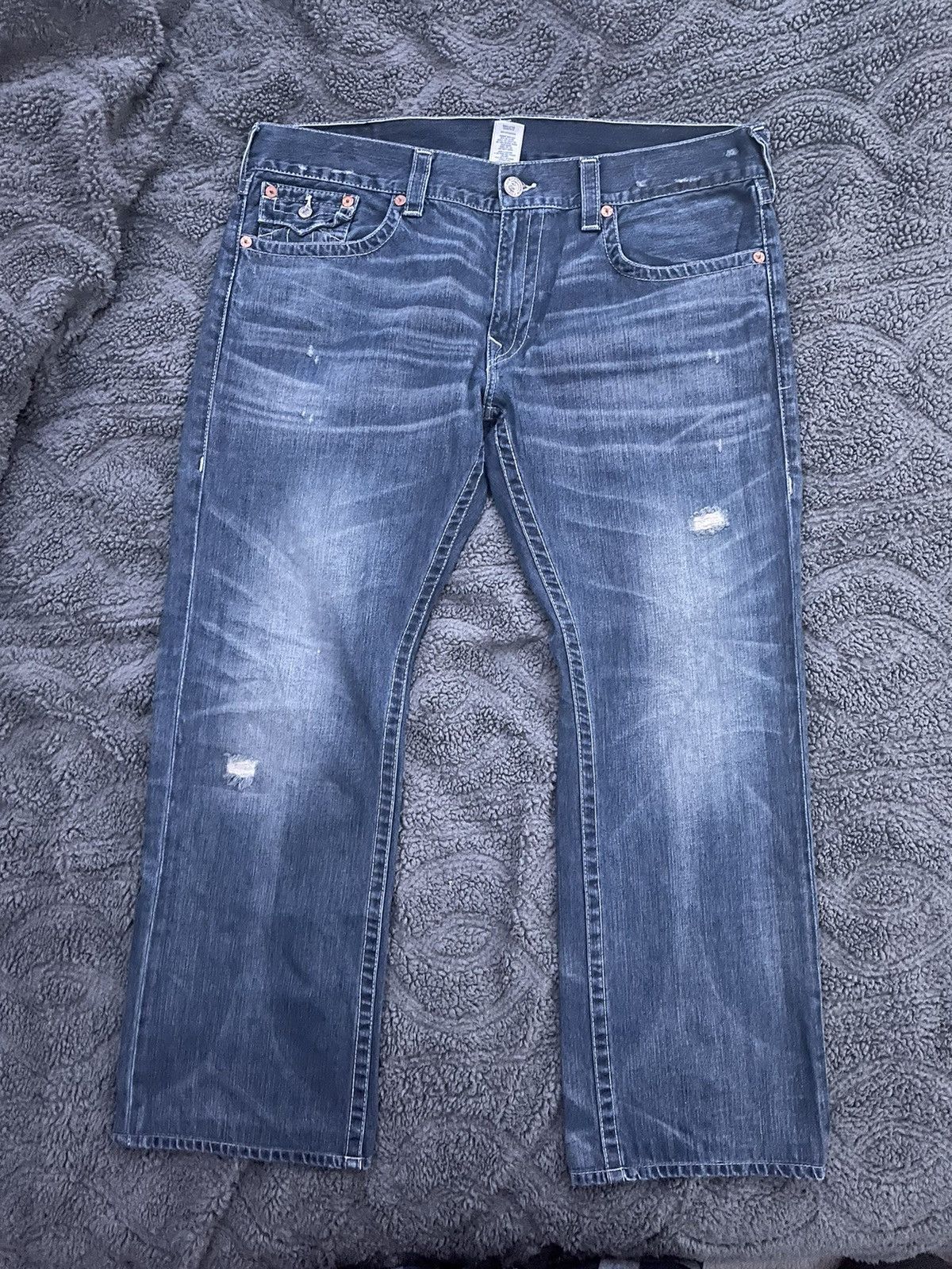True Religion True Religion Baggy Blue Jeans Size US 40 / EU 56 - 3 Thumbnail