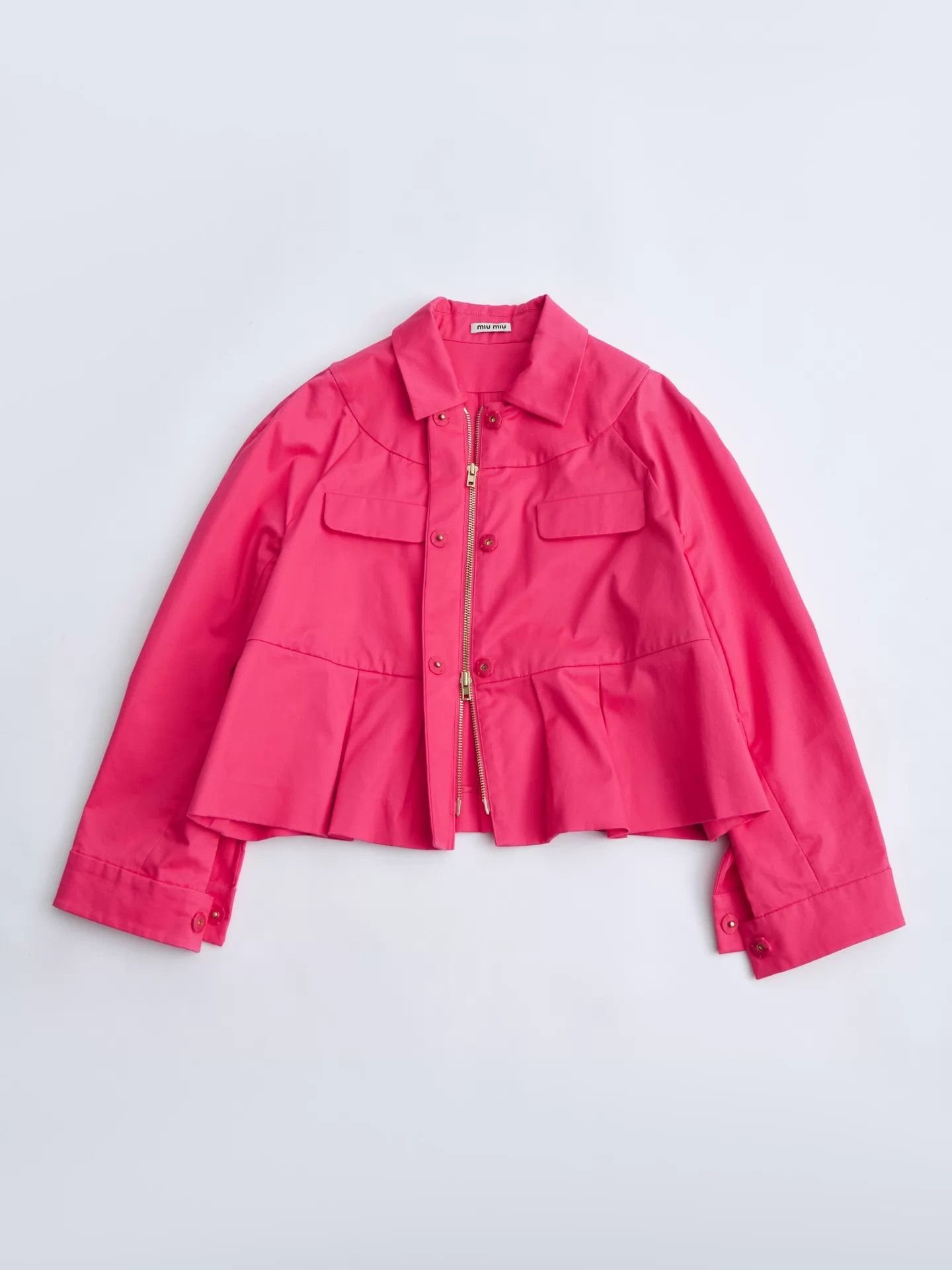 Miu Miu MIU MIU Women's Hot Pink Balloon Short Jacket Size XS / US 0-2 / IT 36-38 - 8 Thumbnail