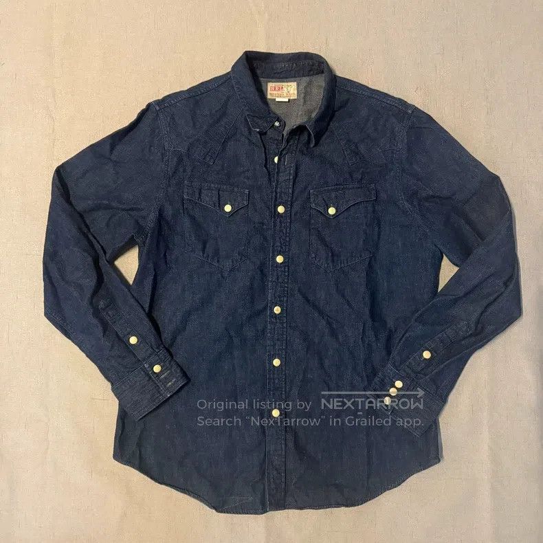 RRL Ralph Lauren RRL Ralph Lauren Old style blue dyed shirt Size US L / EU 52-54 / 3 - 1 Thumbnail