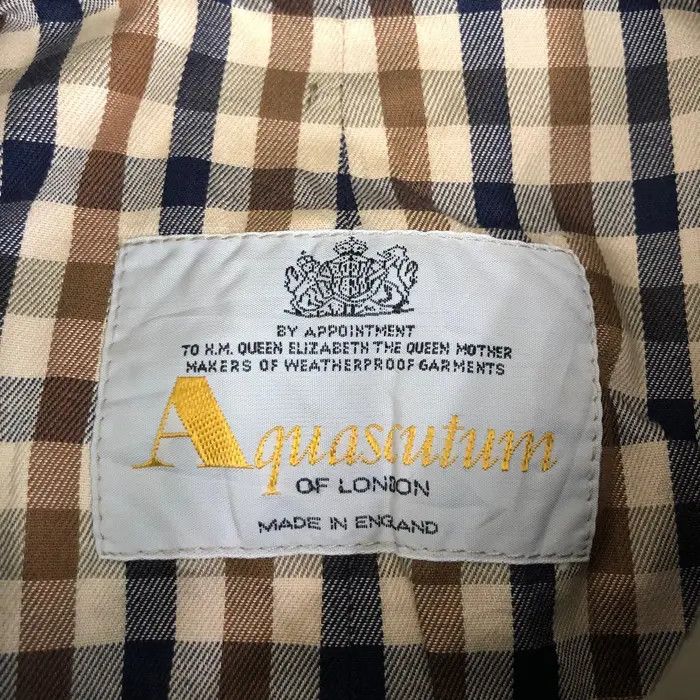 Aquascutum Vtg AQUASCUTUM LONDON Nova Check Trench Coat Jacket Parka Size US M / EU 48-50 / 2 - 8 Thumbnail
