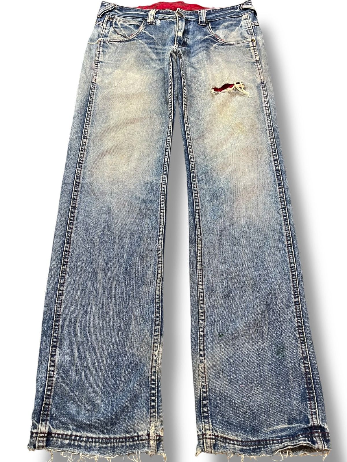 Wrangler Vintage Wrangler Faded Grunge Distressed Denim Size US 33 - 1 Thumbnail