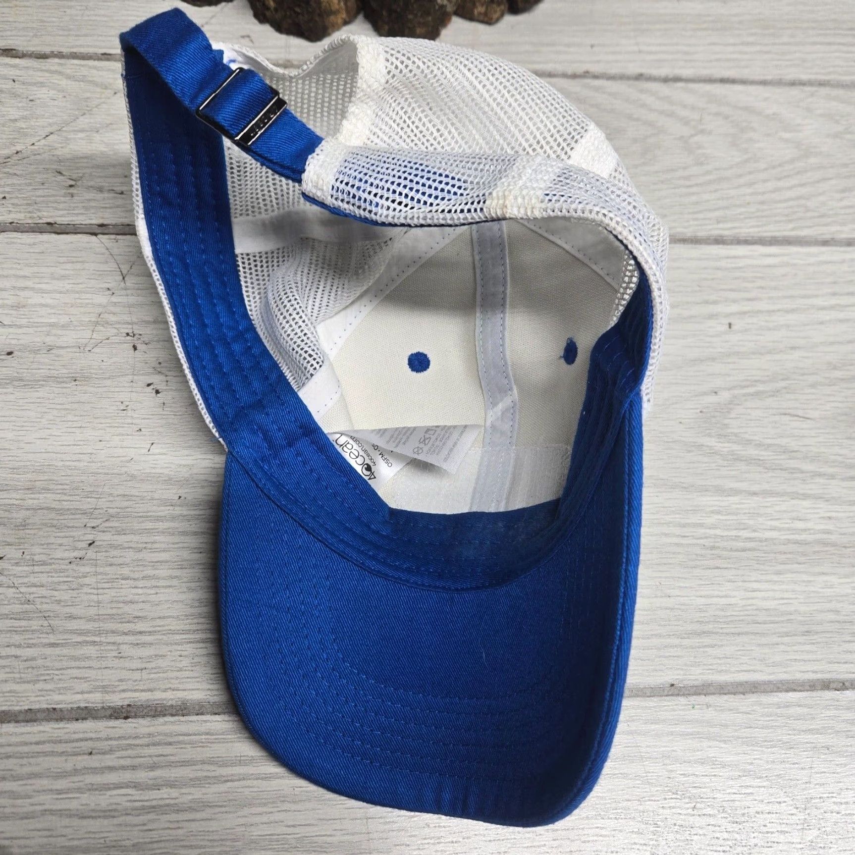 Vintage 4Ocean Hat Adjustable Baseball Cap Unisex Adults Blue with Oval Patch 4Ocean Logo 1990s/Forever Ocean Theme Size ONE SIZE - 6 Thumbnail