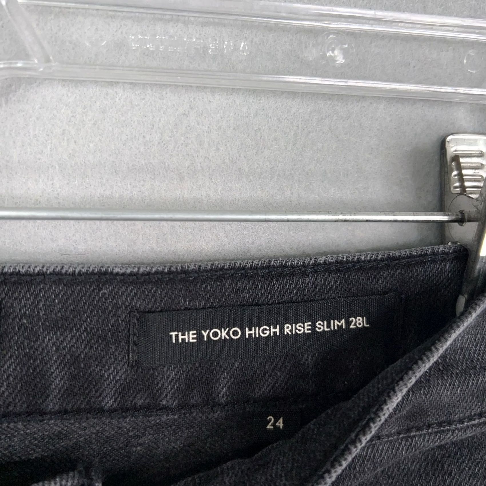 Aritzia Denim Forum Jeans Womens 24 Black Aritzia Yoko High Rise Slim Button Fly Size 42" / US 20 - 6 Thumbnail
