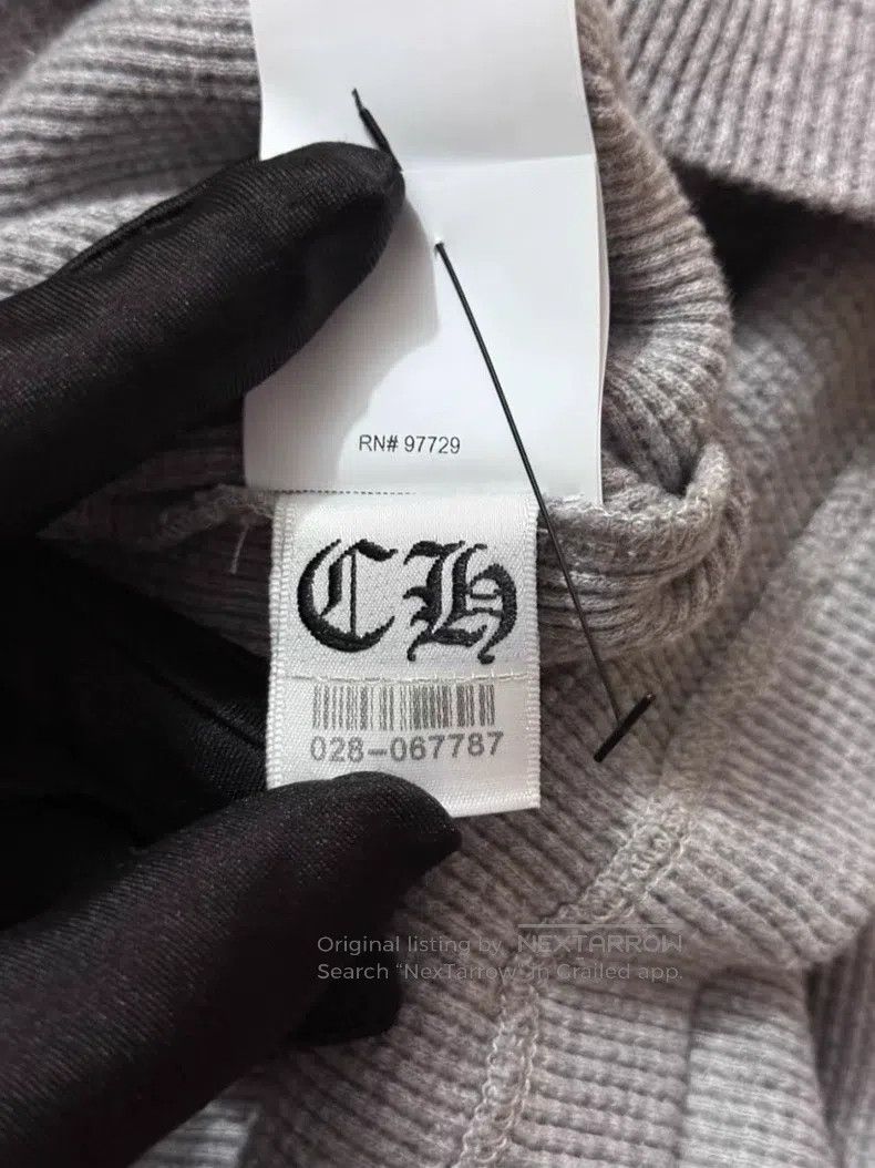 Chrome Hearts CHROME HEARTS Size M Grey Waffle Long Sleeve Sweater Size US M / EU 48-50 / 2 - 4 Thumbnail