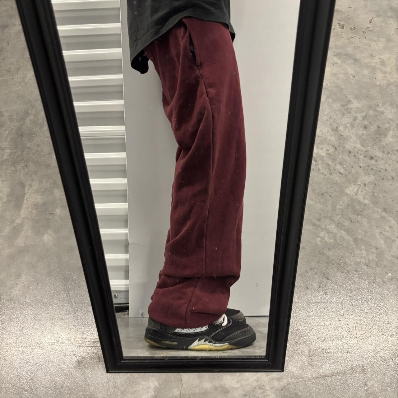 Japanese Brand × Vintage Crazy Vintage Y2K/2000s Dark Red Streetwear Skater Essential Sweatpants! Size US 30 / EU 46 - 2 Thumbnail