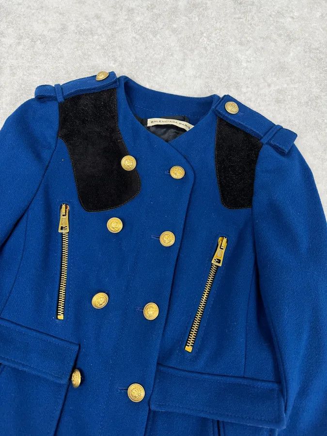 Balenciaga AW2007 Balenciaga Blue Royal Jacket By Nicolas Ghesquière Size M / US 6-8 / IT 42-44 - 5 Thumbnail
