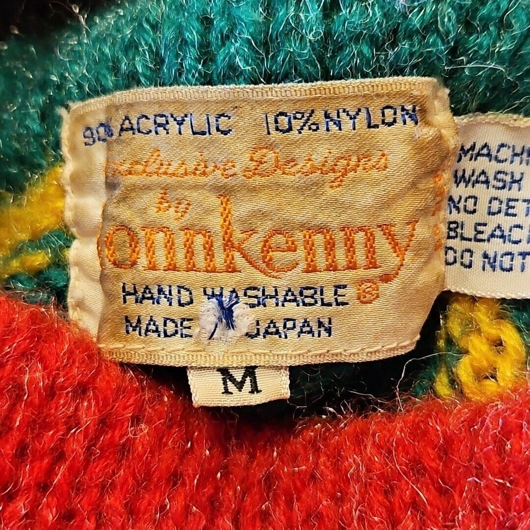 Vintage Vtg DonnKenny Cowl Neck Sweater Womens M Bold Striped Chunky Size M / US 6-8 / IT 42-44 - 6 Thumbnail