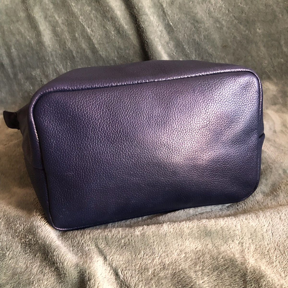 Longchamp LONGCHAMP Paris Le Pliage Navy Blue Leather Shoulder Bag Size ONE SIZE - 5 Thumbnail