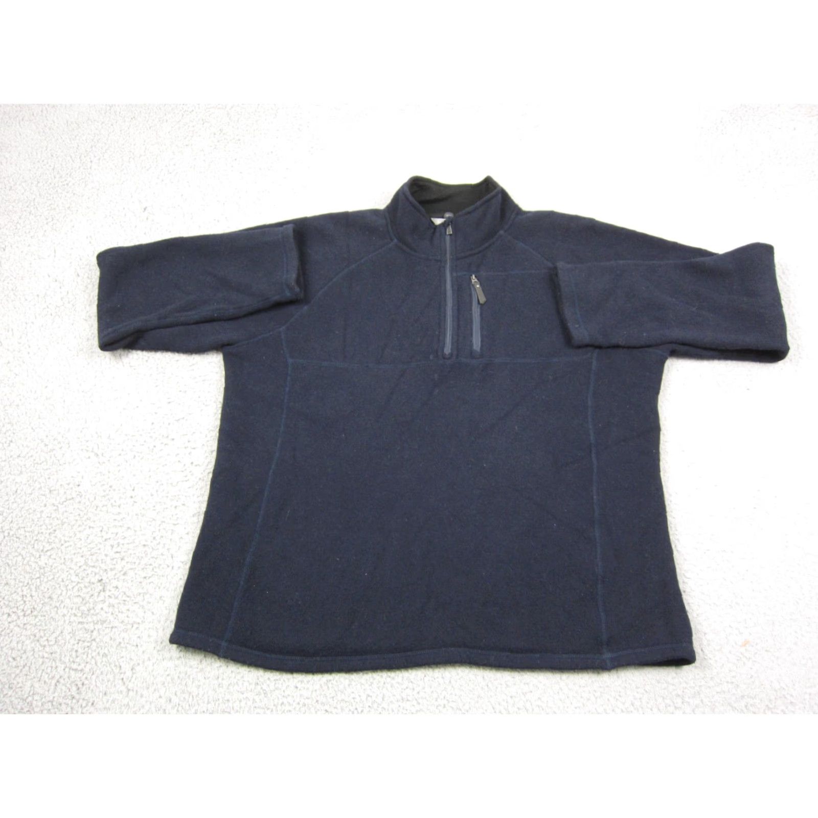 Smartwool SmartWool Sweatshirt Mens Pullover Blue Large Mock Neck Wool Polyester Knit Logo 90s Vintage? Size US L / EU 52-54 / 3 - 2 Thumbnail