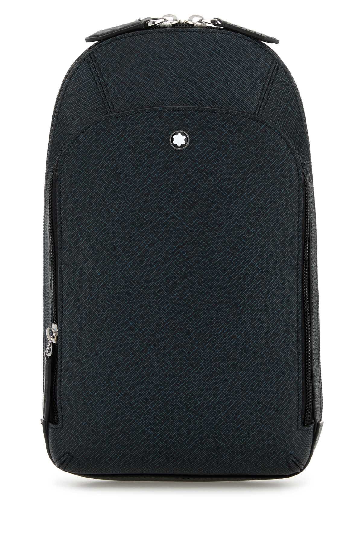 Montblanc Melange Blue Leather Crossbody Bag Size ONE SIZE - 1 Thumbnail